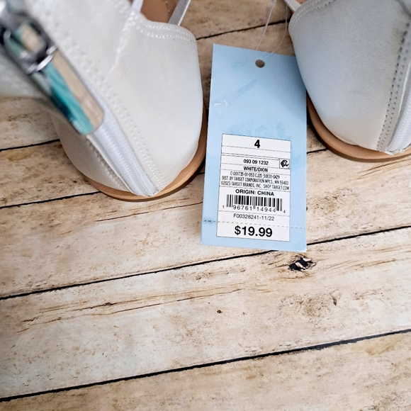 Cat & Jack Girl's White Dion Strappy Back Zipper Gladiator Sandals Sz 4 - Picture 10 of 11